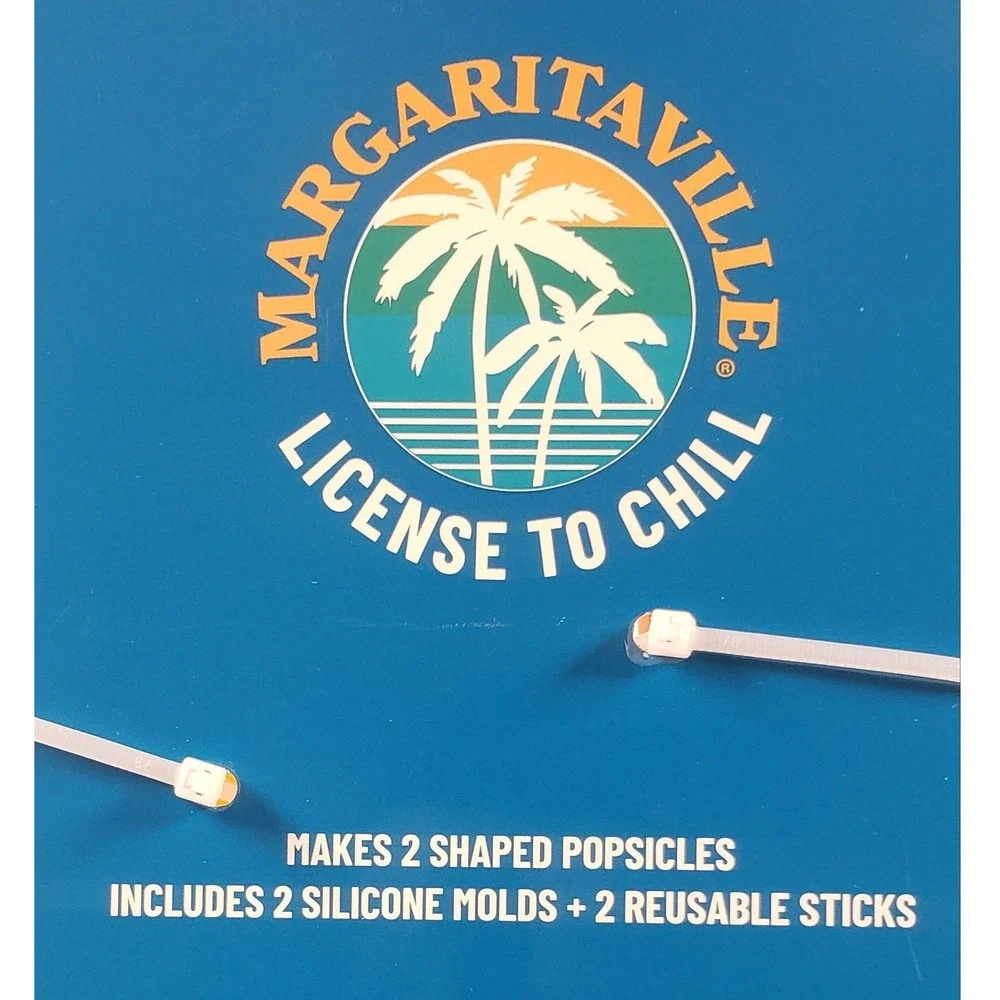 Margaritaville Silicone Popsicle Molds Set of 2 Parrot Palm Tree Tropical NEW